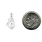 Sterling Silver Lock & Key Charm Pendant Love Jewelry 16mm x 12mm